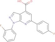 1-(2-Fluorophenyl)-6-(4-fluorophenyl)-1H-pyrazolo[3,4-b]pyridine-4-carboxylic acid