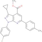 Methyl 3-cyclopropyl-1-(4-fluorophenyl)-6-(p-tolyl)-1H-pyrazolo[3,4-b]pyridine-4-carboxylate