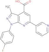 1-(4-Fluorophenyl)-3-methyl-6-(pyridin-3-yl)-1H-pyrazolo[3,4-b]pyridine-4-carboxylic acid