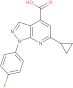 6-Cyclopropyl-1-(4-fluorophenyl)-1H-pyrazolo[3,4-b]pyridine-4-carboxylic acid