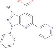 3-Methyl-1-phenyl-6-(pyridin-3-yl)-1H-pyrazolo[3,4-b]pyridine-4-carboxylic acid