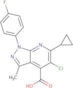 5-Chloro-6-cyclopropyl-1-(4-fluorophenyl)-3-methyl-1H-pyrazolo[3,4-b]pyridine-4-carboxylic acid