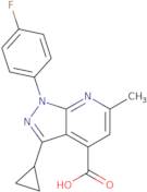 3-Cyclopropyl-1-(4-fluorophenyl)-6-methyl-1H-pyrazolo[3,4-b]pyridine-4-carboxylic acid