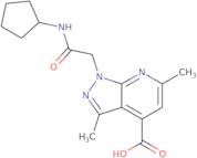 1-[(Cyclopentylcarbamoyl)methyl]-3,6-dimethyl-1H-pyrazolo[3,4-b]pyridine-4-carboxylic acid