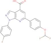 6-[4-(Difluoromethoxy)phenyl]-1-(4-fluorophenyl)-1H-pyrazolo[3,4-b]pyridine-4-carboxylic acid