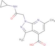 1-[2-(Cyclopropylamino)-2-oxoethyl]-3,6-dimethyl-1H-pyrazolo[3,4-b]pyridine-4-carboxylic acid