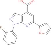 1-(2-Fluorophenyl)-6-(furan-2-yl)-1H-pyrazolo[3,4-b]pyridine-4-carboxylic acid