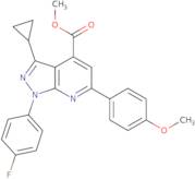 Methyl 3-cyclopropyl-1-(4-fluorophenyl)-6-(4-methoxyphenyl)-1H-pyrazolo[3,4-b]pyridine-4-carboxy...