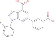 1-(2-Fluorophenyl)-6-(3-nitrophenyl)-1H-pyrazolo[3,4-b]pyridine-4-carboxylic acid