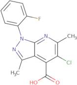 5-Chloro-1-(2-fluorophenyl)-3,6-dimethyl-1H-pyrazolo[3,4-b]pyridine-4-carboxylic acid