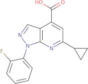 6-Cyclopropyl-1-(2-fluorophenyl)-1H-pyrazolo[3,4-b]pyridine-4-carboxylic acid