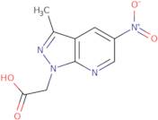 2-{3-Methyl-5-nitro-1H-pyrazolo[3,4-b]pyridin-1-yl}acetic acid