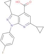 3,6-Dicyclopropyl-1-(4-fluorophenyl)-1H-pyrazolo[3,4-b]pyridine-4-carboxylic acid