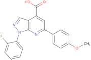 1-(2-Fluorophenyl)-6-(4-methoxyphenyl)-1H-pyrazolo[3,4-b]pyridine-4-carboxylic acid