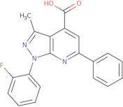 1-(2-Fluorophenyl)-3-methyl-6-phenyl-1H-pyrazolo[3,4-b]pyridine-4-carboxylic acid