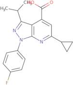 6-Cyclopropyl-1-(4-fluorophenyl)-3-isopropyl-pyrazolo[3,4-b]pyridine-4-carboxylic acid