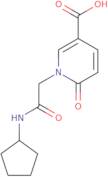 1-Cyclopentylcarbamoylmethyl-6-oxo-1,6-dihydro-pyridine-3-carboxylic acid