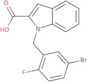 1-[(5-Bromo-2-fluorophenyl)methyl]-1H-indole-2-carboxylic acid