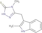 4-Methyl-5-(2-methyl-1H-indol-3-ylmethyl)-2,4-dihydro-[1,2,4]triazole-3-thione