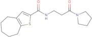 N-[3-Oxo-3-(pyrrolidin-1-yl)propyl]-4H,5H,6H,7H,8H-cyclohepta[b]thiophene-2-carboxamide