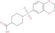 1-(2,3-Dihydro-1,4-benzodioxine-6-sulfonyl)piperidine-4-carboxylic acid