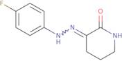 (3Z)-3-[2-(4-Fluorophenyl)hydrazin-1-ylidene]piperidin-2-one