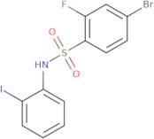 4-bromo-2-fluoro-N-(2-iodophenyl)benzene-1-sulfonamide