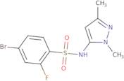 4-Bromo-N-(1,3-dimethyl-1H-pyrazol-5-yl)-2-fluorobenzenesulfonamide