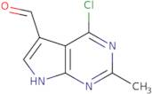 4-chloro-2-methyl-1H-pyrrolo[2,3-d]pyrimidine-5-carbaldehyde
