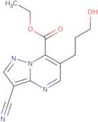 Ethyl 3-cyano-6-(3-hydroxypropyl)pyrazolo[1,5-a]pyrimidine-7-carboxylate