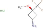 rac-(1S,3S)-3-Methoxy-3-(trifluoromethyl)cyclobutan-1-amine hydrochloride, trans