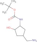 rac-tert-Butyl N-[(1R,2R,4S)-4-(aminomethyl)-2-hydroxycyclopentyl]carbamate