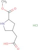 2-[(3R,5S)-5-(Methoxycarbonyl)pyrrolidin-3-yl]acetic acid hydrochloride