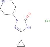 3-Cyclopropyl-1-(piperidin-4-yl)-1H-1,2,4-triazol-5-ol hydrochloride