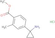 Methyl 4-(1-aminocyclopropyl)-2-methylbenzoate hydrochloride