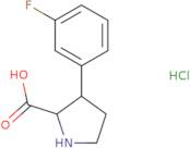 3-(3-Fluorophenyl)pyrrolidine-2-carboxylic acid hydrochloride