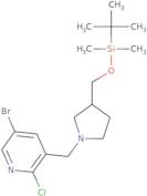 5-Bromo-3-((3-((tert-butyldimethylsilyloxy)methyl)pyrrolidin-1-yl)methyl)-2-chloropyridine