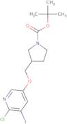 tert-Butyl 3-((6-chloro-5-iodopyridin-3-yloxy)-methyl)pyrrolidine-1-carboxylate