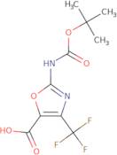 2-[(tert-Butoxycarbonyl)amino]-4-(trifluoromethyl)-1,3-oxazole-5-carboxylic acid