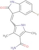 5-[(Z)-(5-Fluoro-1,2-dihydro-2-oxo-3H-indol-3-ylidene)methyl]-2,4-dimethyl-1H-pyrrole-3-carboxamide