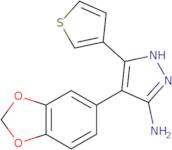 4-(1,3-Dioxaindan-5-yl)-3-(thiophen-3-yl)-1H-pyrazol-5-amine