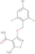 5-Amino-3-((4-bromo-2,6-difluorobenzyl)oxy)isothiazole-4-carboxamide