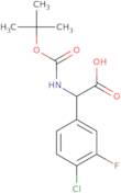 [(tert-Butoxycarbonyl)amino](4-chloro-3-fluorophenyl)acetic acid