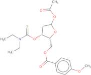 1-O-Acetyl-2-deoxy-5-O-p-methoxybenzoyl-3-O-(N,N-diethylthiocarbamoyl)-D-ribofuranose