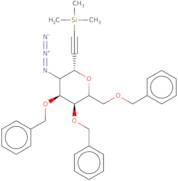 4-Azido-5,6,8-tri-O-benzyl-1,2,4-trideoxy-1-C-(trimethylsilyl)-D-gluco-oct-1-yn-3-ulopyranose