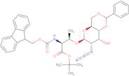 O-(2-Azido-4,6-O-benzylidene-2-deoxy-a-D-galactopyranosyl)-N-[(9H-fluoren-9-ylmethoxy)carbonyl]-L-threonine tert-Butyl Ester