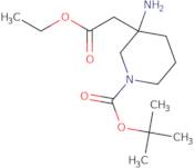 tert-butyl 3-amino-3-(2-ethoxy-2-oxoethyl)piperidine-1-carboxylate