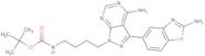 tert-Butyl (4-(4-amino-3-(2-aminobenzo[D]oxazol-5-yl)-1H-pyrazolo[3,4-d]pyrimidin-1-yl)butyl)carba…