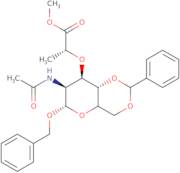 Benzyl 2-acetamido-4,6-O-benzylidene-2-deoxy-a-D-muramic acid methyl ester
