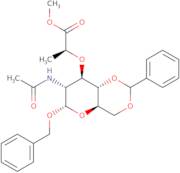 Benzyl N-acetyl-4,6-O-benzylidene-a-isomuramic acid methyl ester